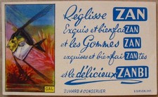 BUVARD ANCIEN   REGLISSE ZAN