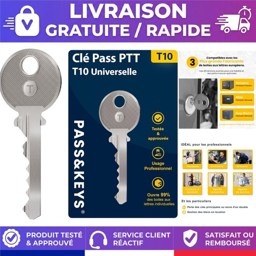 Clé pass ptt t10 - clé,