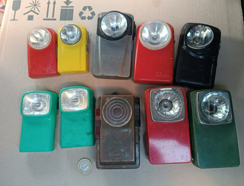 Lot anciennes lampes de - 10,