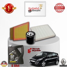 Filtres Kit D'Entretien + Huile pour Renault Scenic III 1.6 16V 81KW 110CV Ab