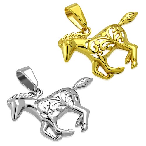 Pendentif acier inox - pendentif, cheval