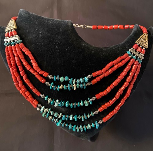 Beau collier ancien corail - ancien, en