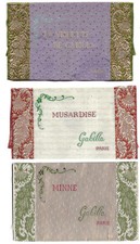 Gabilla 3merveilleuses pochettes soie brochée aux initiales de la marque Gabilla