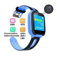 Montre connectée gps pour enfant - sécurité enfant, appels, messages, sos (Bleu)