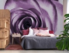 Féminin Chambre Photo Papier Peint 320x229cm Wxh Violet Rose Floral Mural
