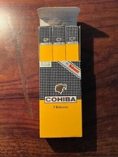 BOITE  COHIBA ROBUSTOS 3 TUBES CARTON HAVANE VIDE