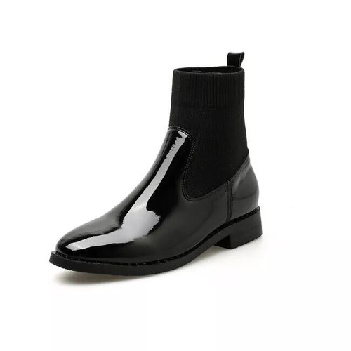 Bottes vernis noir confortable - bottes,