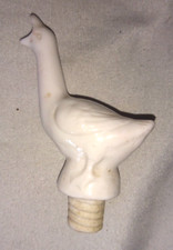 ANCIEN BOUCHON BEC DOSEUR VERSEUR BOUTEILLE PORCELAINE UNE OIE ALLEMAGNE 1930