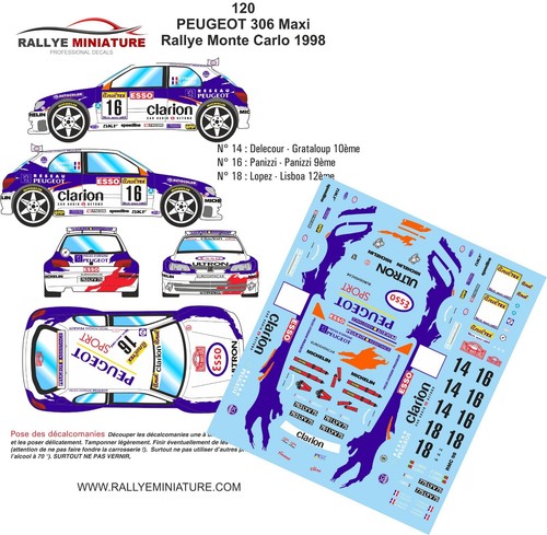 Decals ref 0120 - 1/43,