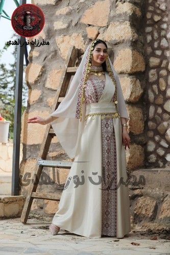 Embroidered henna dress - henna,