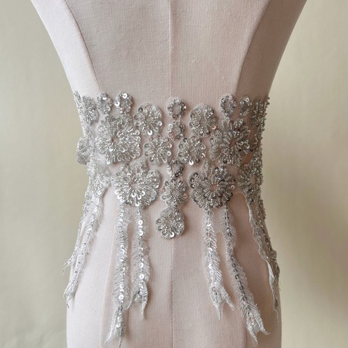 Perlé fleur applique mariage - fleur,