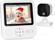 Babyphone Sans Fil 720P 10X Vidéo Et Audio Avec Écran LCD 2,8” Et Batterie