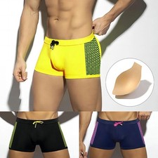 Boxer homme élégant slip maillot de bain bleu marine rayé surf short taille M