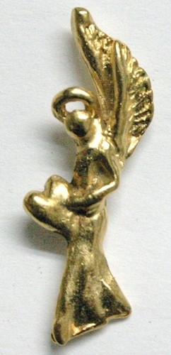 Angel giving pin - giving, (gold