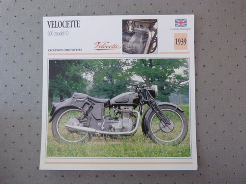 Fiche photo moto velocette - fiche,