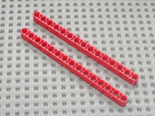 Lego technic red beam - 2, ref