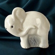Figurine Statue Bébé Eléphant Faïence Desvres Gabriel Fourmaintraux Art Déco