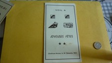 MENU TRAIN PARC SNCF /  UCIL A  JOYEUSES FETES ANNEE 1984