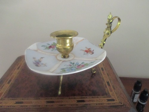 Ancien bougeoir main en - bougeoir,