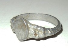 ARTISANAT DE TRANCHEES - BAGUE DE POILU 14 / 18 CISELEE - WWI