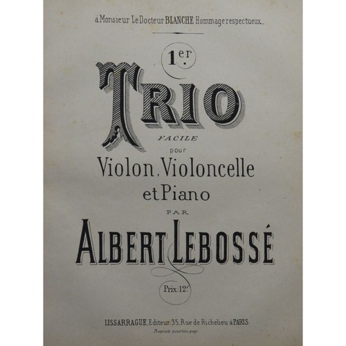 Lebossé albert trio 1 - lebossÉ, no