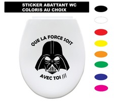 Sticker WC Dark Vador – Autocollant Abattant Toilettes Humour Geek