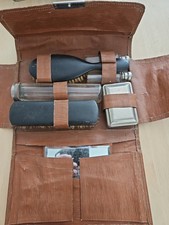 Ancien nécessaire de toilette homme – complet – étui vintage simili cuir