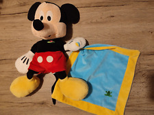 DOUDOU MOUCHOIR BLEU GRENOUILLE MICKEY DISNEY NICOTOY ROUGE 45 CM