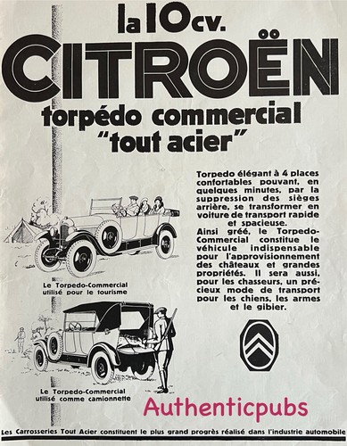 Publicite citroen cv - la,