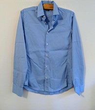 Chemise bleue super slim coton