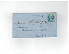 LETTRE NAPOLEON N22 GC 4670 LA CHAPELLE ST MESMIN BOITE RURALE A CHANGY  IND 7