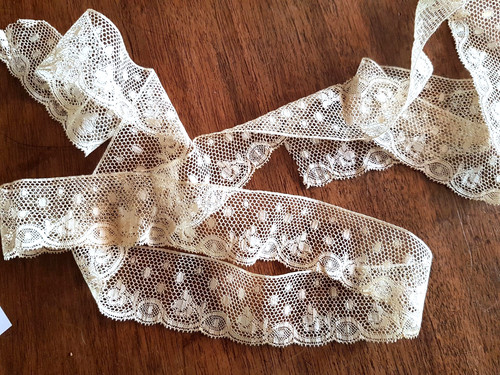Dentelle ancienne 170 cm x - -ancienne,