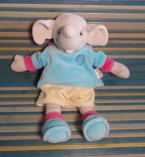 S23 / doudou peluche éléphant pull bleu short jaune BESTEVER
