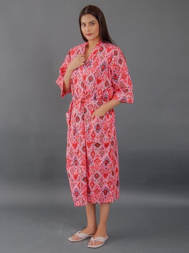 Robe coton longue kimono - longue, de
