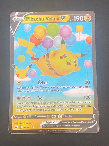 Carte pokemon pikachu - pokemon, v