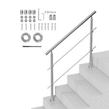 VEVOR Rampe Escalier Main Courante pour Extérieur 120 cm 2 Barres Transversales