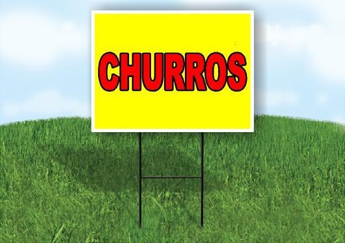 Churros yellow red 18x24 - yellow,