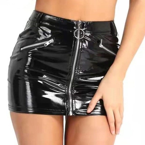 Jupe mini cuir verni pour - jupe,