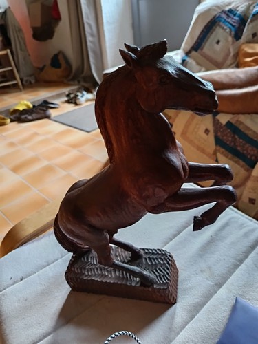Sculpture cheval bois - sculpture,