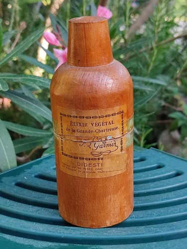 Ancienne boîte bois élixir - ancienne,