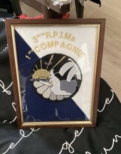 Cadre militaire 3eme RPIMa 1ère Compagnie Para Ecussons Fanion Divers