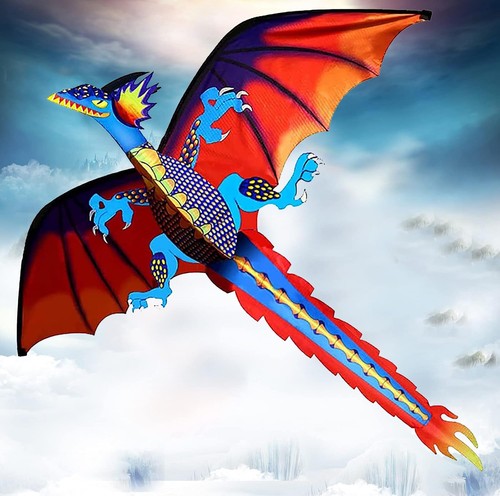 Cerf volant dragon - cerf-volant, 3d