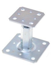 Aqbau® Support De Poteau Réglable En Hauteur 110x80 Mm