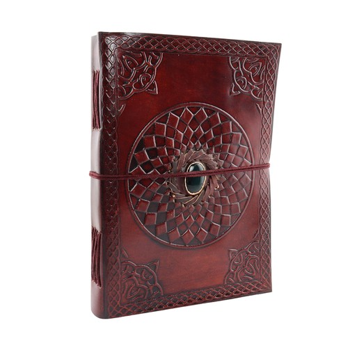 Cahier cuir grand - cuir, brun