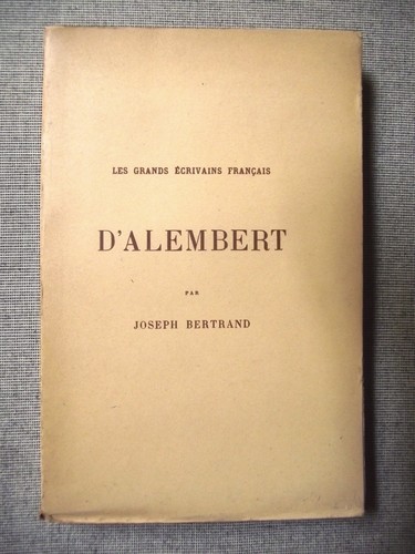Bertrand d alembert - bertrand, d'alembert