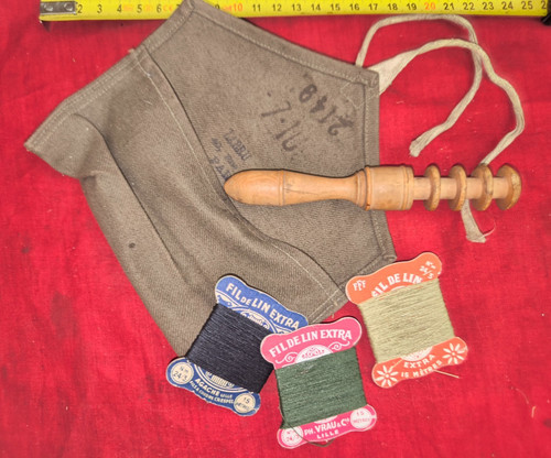 Trousse couture toile - toile, kaki
