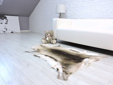 Véritable Renne Tapis Peau