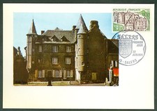 CARTES 1ER JOUR MAXIMUM    CHATEAU  SALERS  22/06/74       N°140