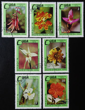 TIMBRES du 1CUBA - FLEURS