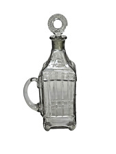 CARAFE LANTERNE BOUTEILLE ANCIENNE EN VERRE MOULE PRESSE LEGRAS